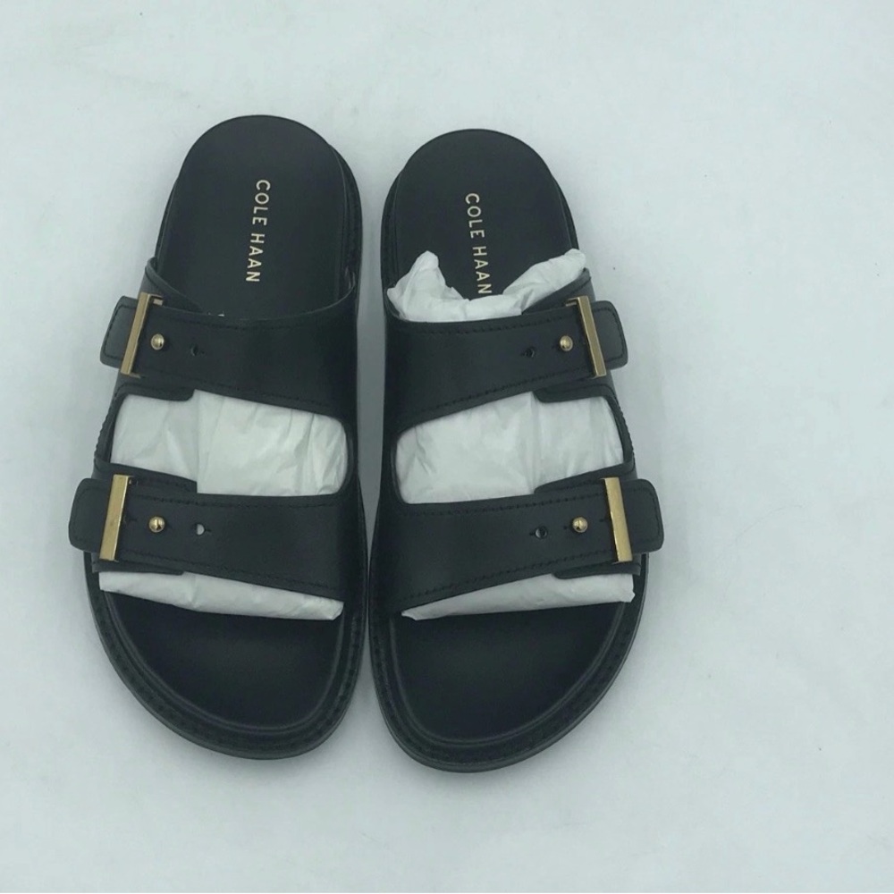 Cole Haan Women's Marisol Footbed Sandal Black LTR Size 7 - Picture 7 of 8